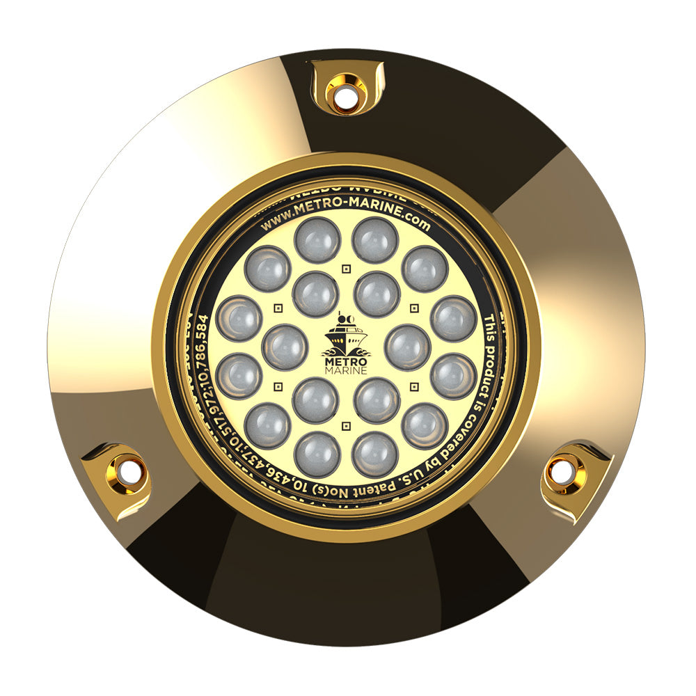 Metro Marine HighOutput Submersible Underwater Light wIntelligent Monochromatic LEDs Green 45 Beam FBMR1G345