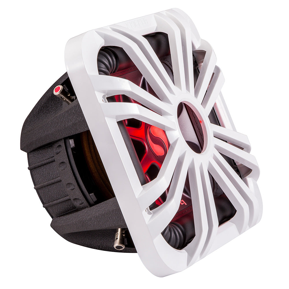 KICKER 12 Square Subwoofer Grille f11S12L7 44L7S12 White LED Lighting 11L712GLW