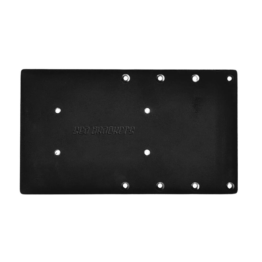 Sea Brackets 14 Straight Trolling Motor Plate for Garmin Kraken Black SEA2312BLK