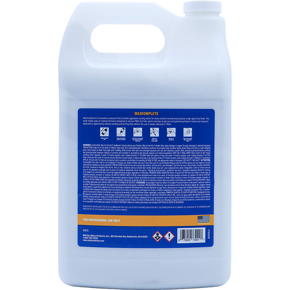 Malco MaxComplete Compound 1 Gallon Case of 4 163001CASE