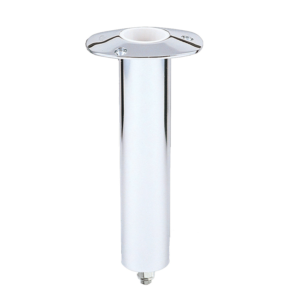 Lees 0 Degree Stainless Steel Swivel Base Flush Mount Rod Holder Medium 2 OD X 65 Tube f Small Bent Butts RH5167V