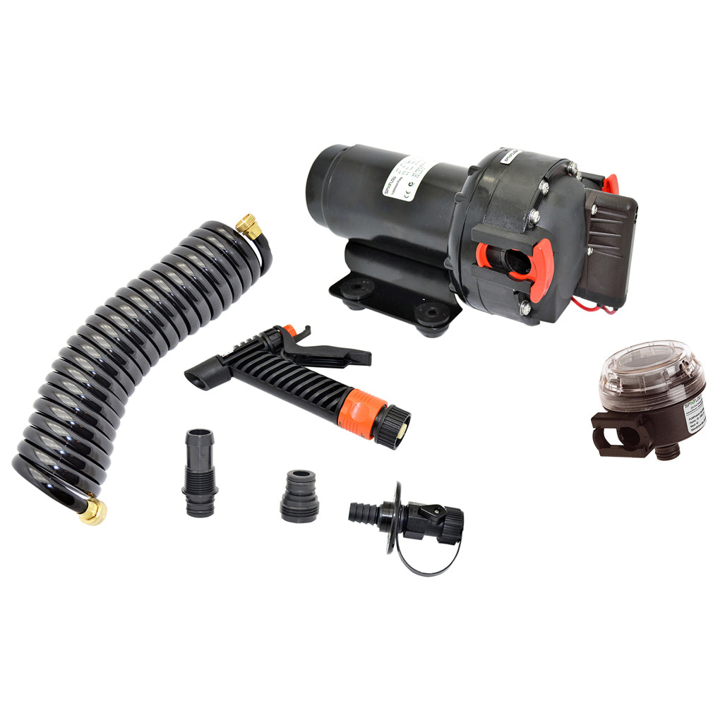 Johnson Pump 52 GPM Aqua Jet Washdown Pump Kit wHose 24V 6453424