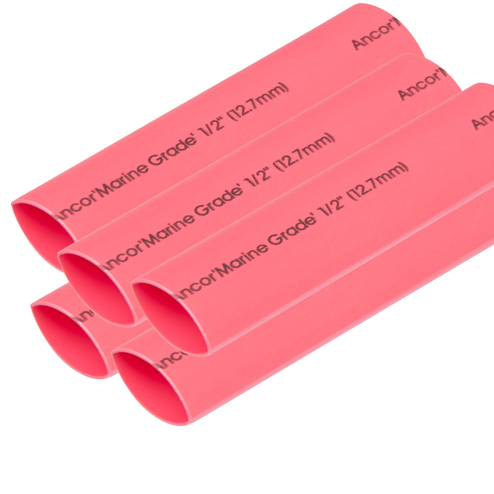 Ancor Heat Shrink Tubing 12 x 6 Red 5 Pieces 305606