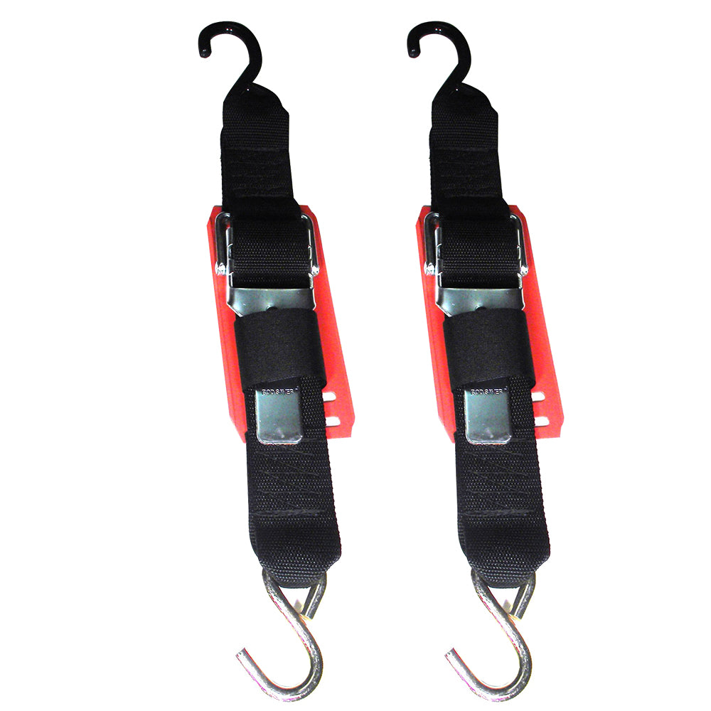 Rod Saver Paddle Buckle Trailer TieDown wVinyl Pad 2 x 6 Pair 2PB6VP