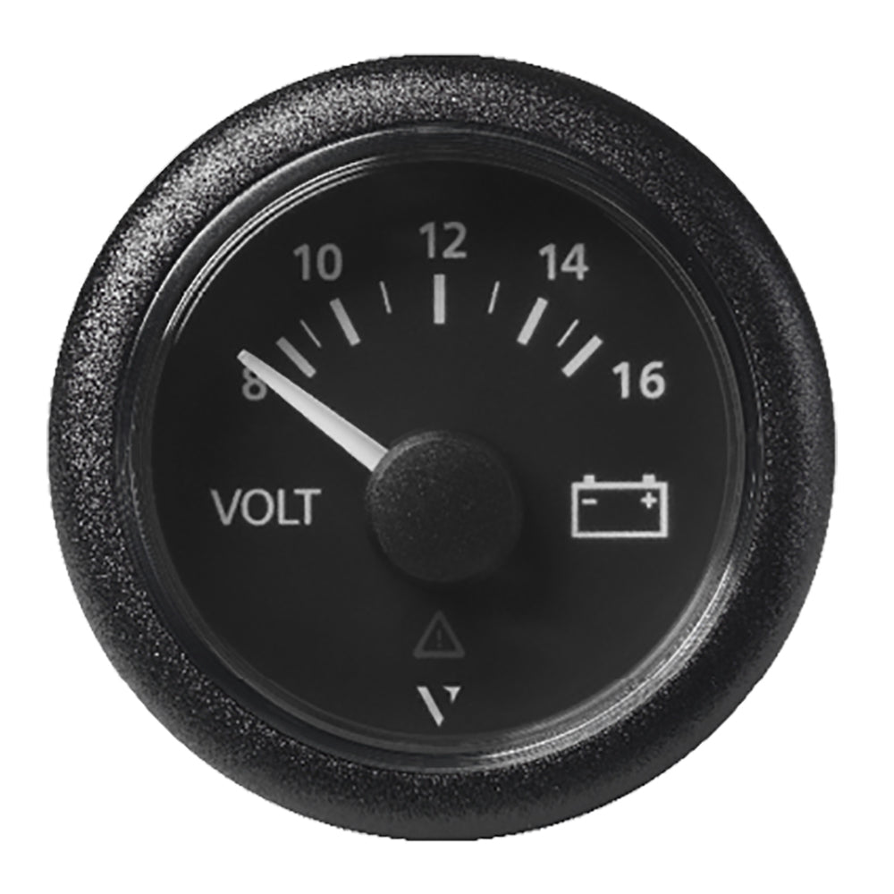Veratron 52 MM 2116 ViewLine Voltmeter 8 to16V Black Dial Bezel A2C59512545