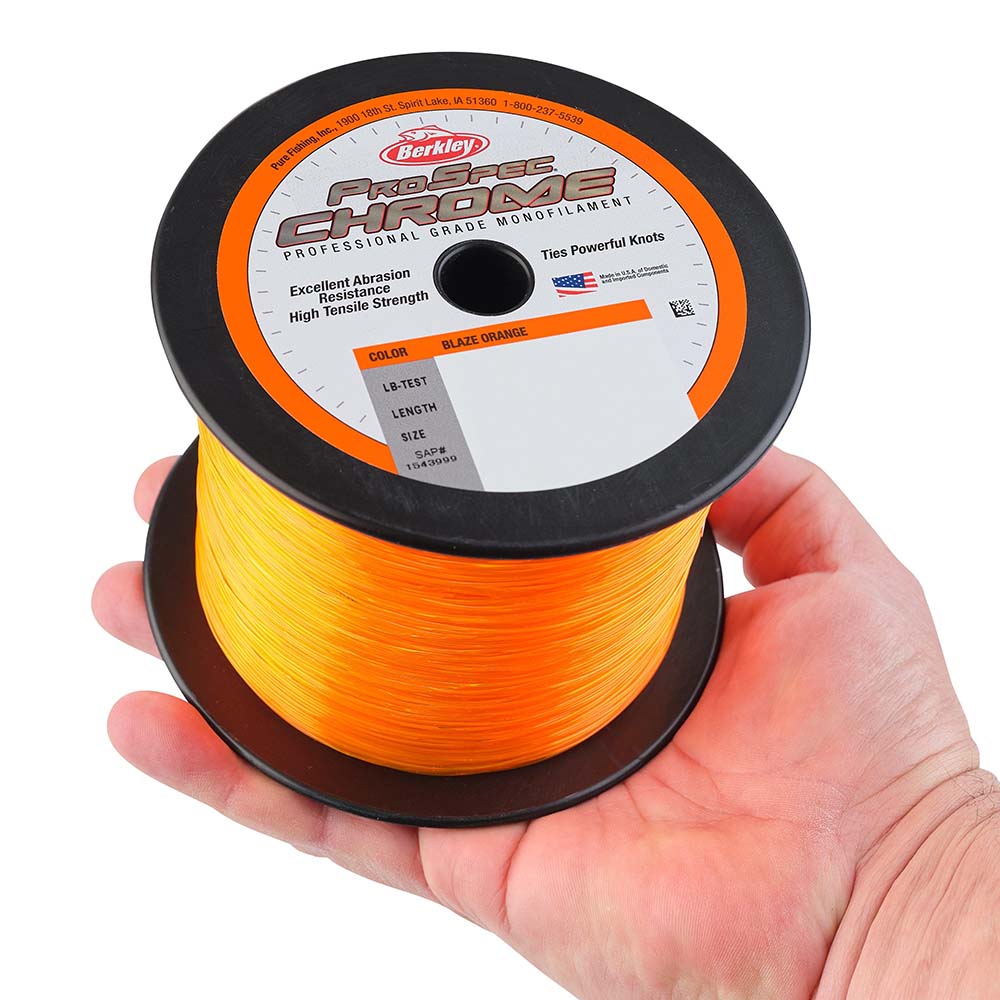 Berkley ProSpec Chrome Blaze Orange Microfilament 12lb 1000 yds PSC1B1280 1543994
