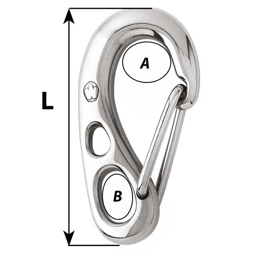 Wichard 3 HR Safety Snap Hook 75mm 02381