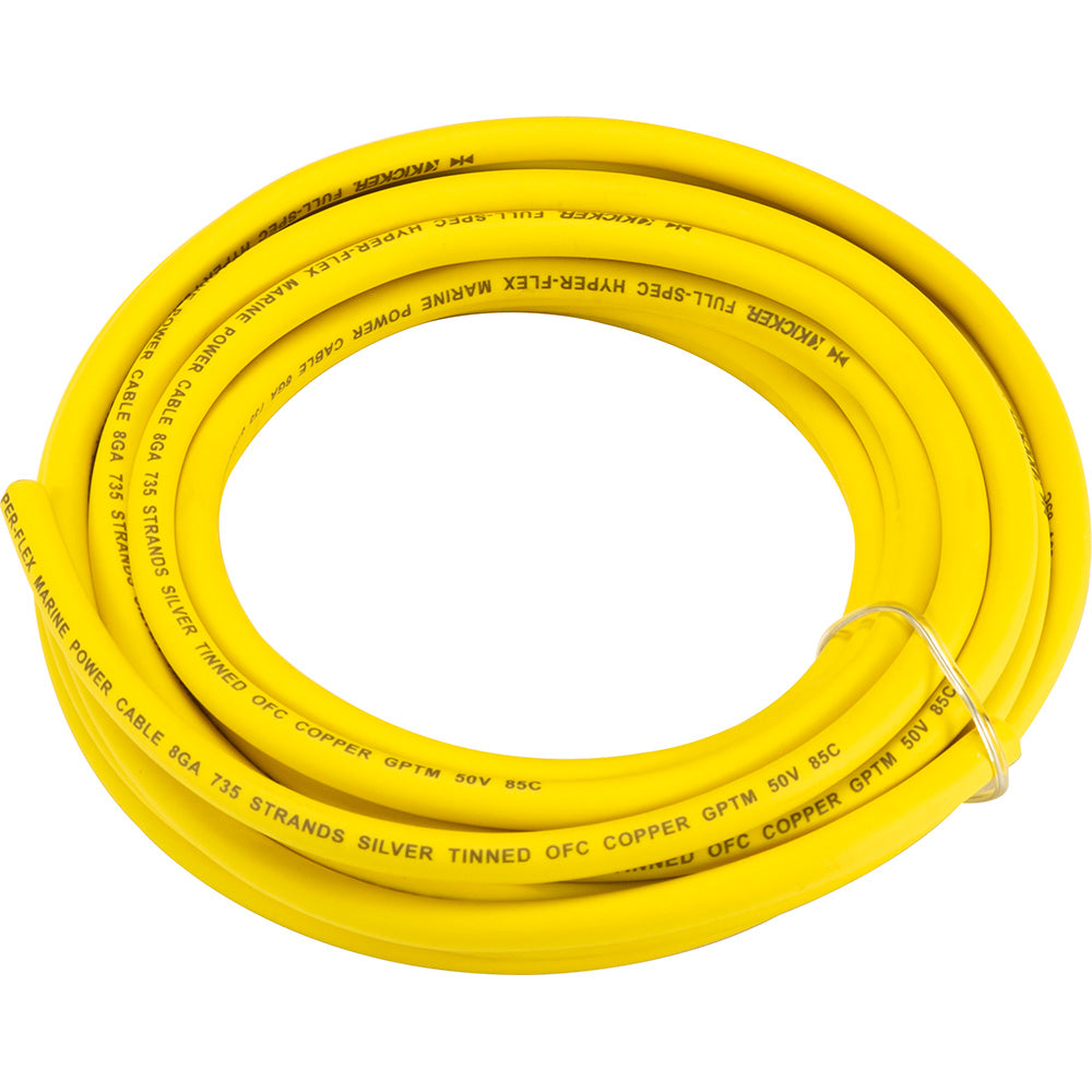 KICKER KMWPY820 20 8AWG Power Wire  Yellow 47KMWPY820