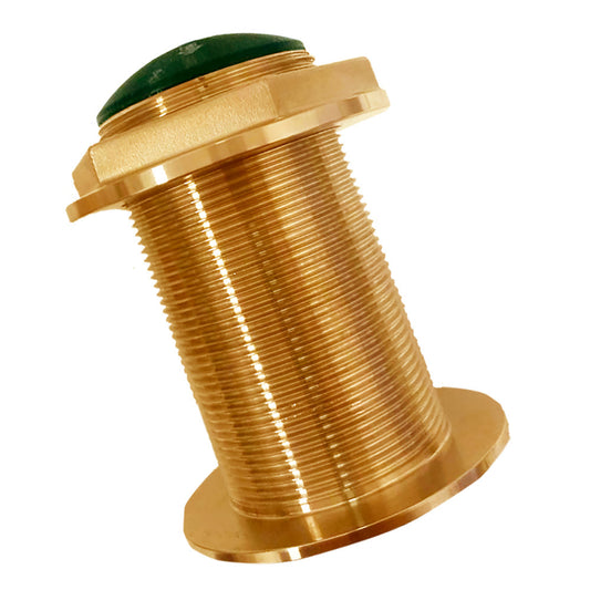 Echonautics Bronze LowProfile ThruHull HighFrequency CHIRP Transducer  600W 18 Tilt 130210kHz BT70H60018