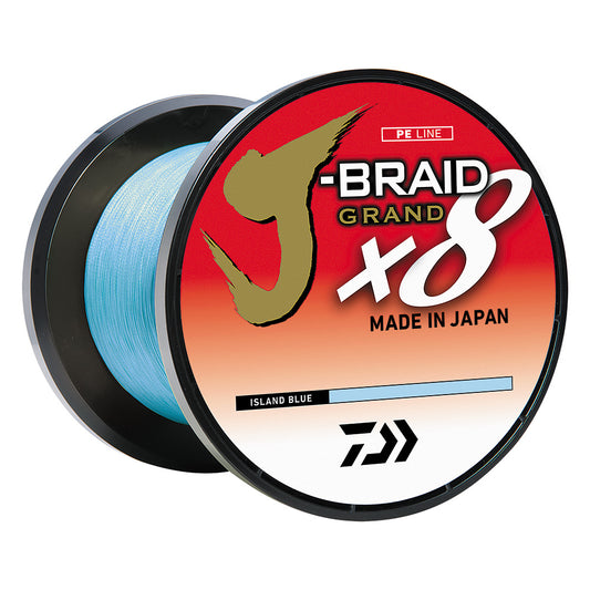 Daiwa JBRAID x8 GRAND Braided Line  10 lbs  300 yds  Island Blue JBGD8U10300IB