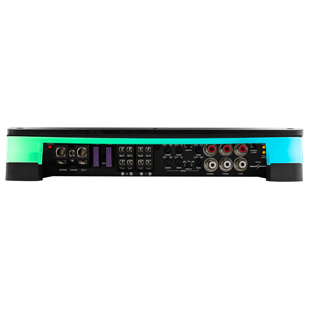 DS18 FlushSurface Mount 4Channel Class D Amplifier wAcrylic Cover  4x180W RMS  4 Ohm FX4