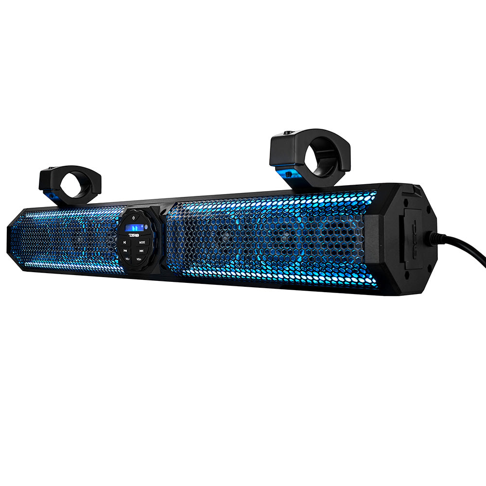 DS18 26 Marine Amplified Sound Bar wBluetooth 600W w6 Speaker System  RGB LED SB26BTXRGB