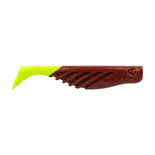 Berkley Gulp Saltwater Ripple Mullet  4  Root Beer GoldChartreuse GSRM4RBGC 1637692