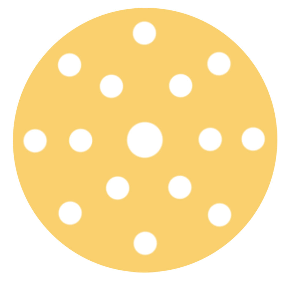 RUPES MULTIPURPOSE Paper Abrasive Discs 150mm 6  15 Holes  P80 Grit Box of 100pcs 945PD080