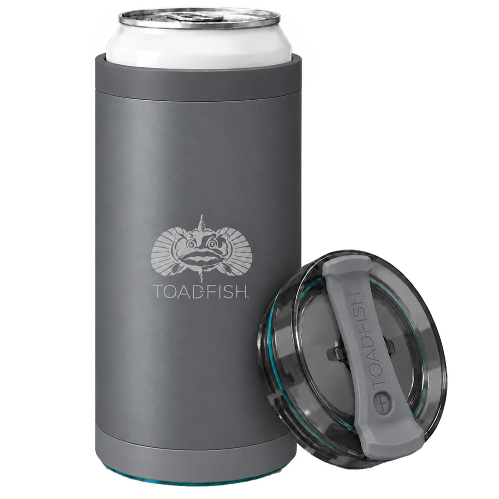 Toadfish SmartGrip 4in1 Can Cooler  12oz  Grey 1414