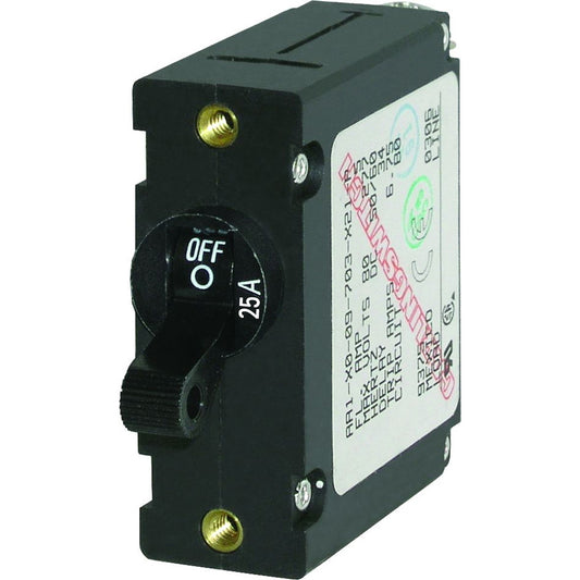 Blue Sea 7216 AC  DC Single Pole Magnetic World Circuit Breaker    25 Amp 7216