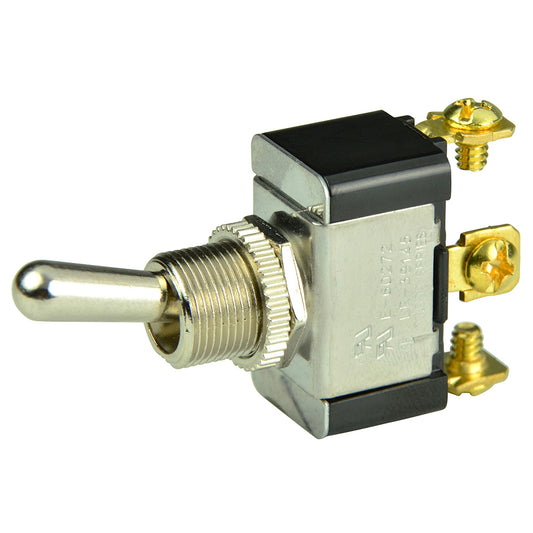 BEP SPDT Chrome Plated Toggle Switch  ONOFFON 1002015