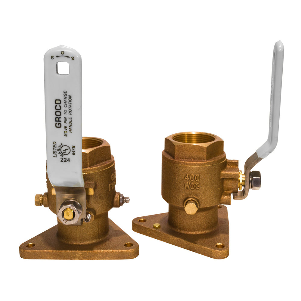 GROCO 2 Bronze TriFlanged Ball ValveSeacock FBV2000