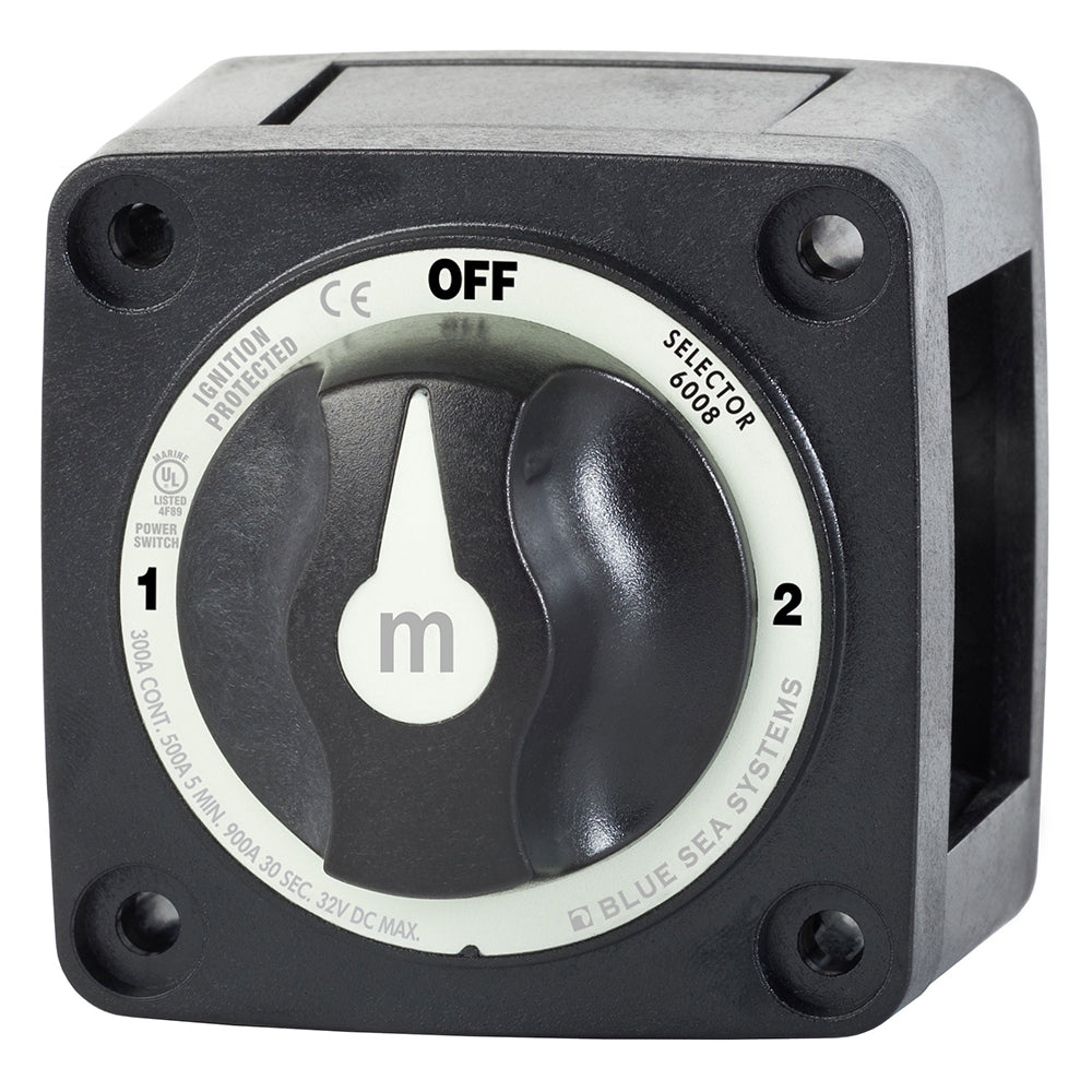 Blue Sea 6008200 mSeries Selector 3 Position Battery Switch  Black 6008200