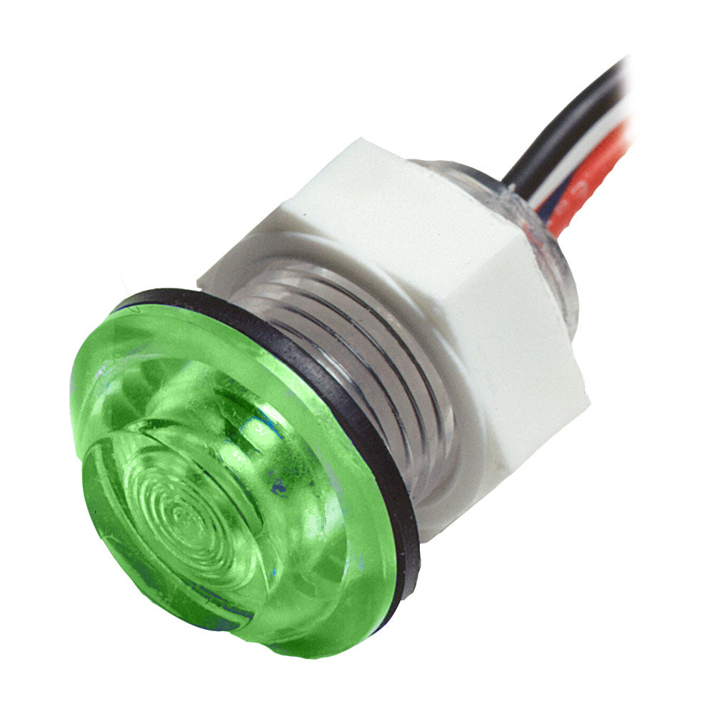 Innovative Lighting LED Bulkhead Livewell Light Flush Mount  Green 01135007