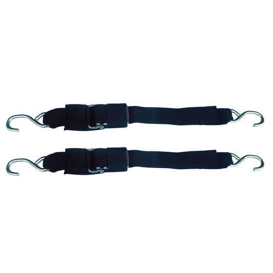 Rod Saver Stainless Steel Quick Release Transom TieDown  2 x 6  Pair SSQRTD6