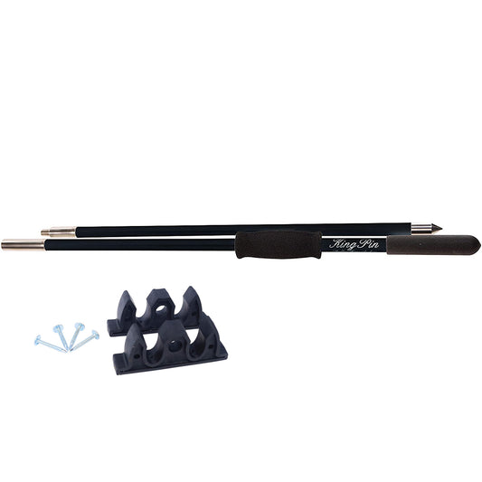 Panther 12 King Pin Anchor Pole  2Piece  Black KPP120B