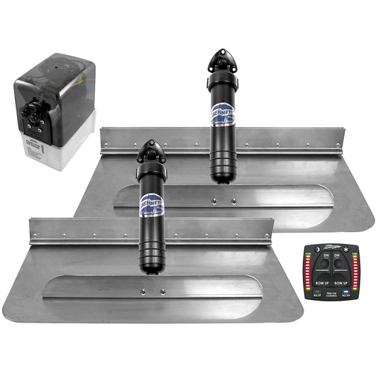 Bennett Marine 24x12 Hydraulic Trim Tab System wOne Box Indication 2412OBI