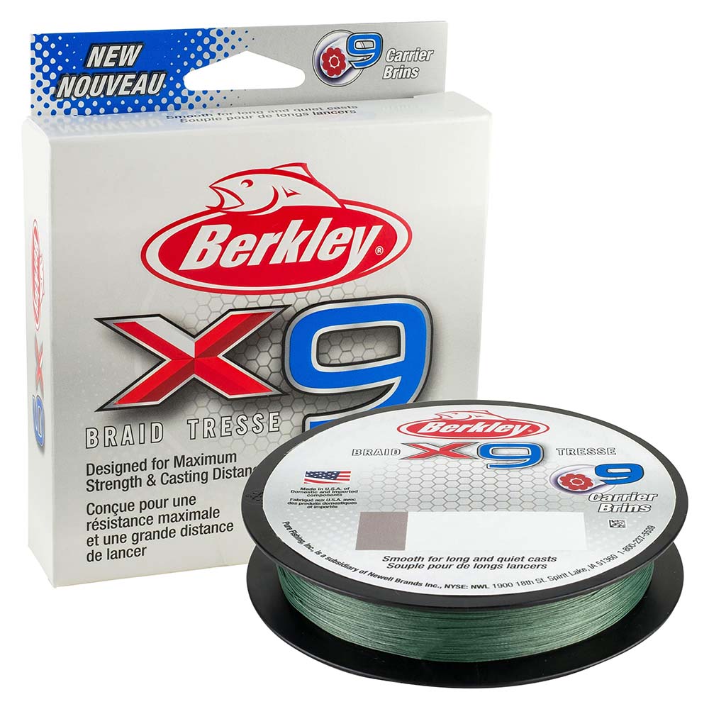 Berkley x9 Braid LowVis Green  10lb  328 yds  X9B3301022 1486824