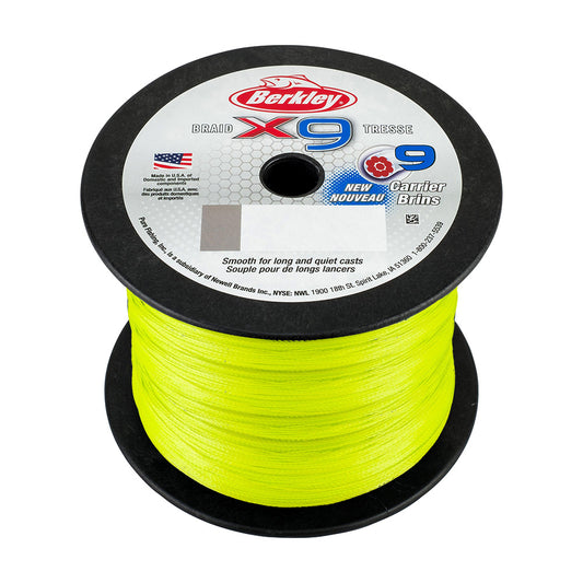 Berkley x9 Flame Green Braid  50lb  2188 yds  X9BBK50GG 1486877