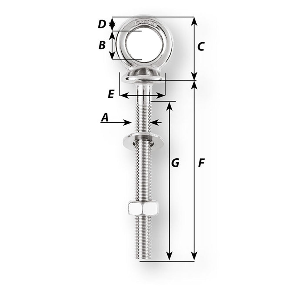 Wichard Eye Bolt  Diameter 1532  Length 1916 06490