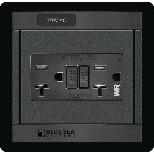 Blue Sea 1499  360 Panel  120V AC GFCI Dual Outlet 1499
