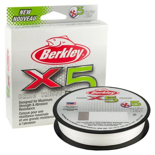 Berkley x5 Braid  156  328yds  Crystal 1486791