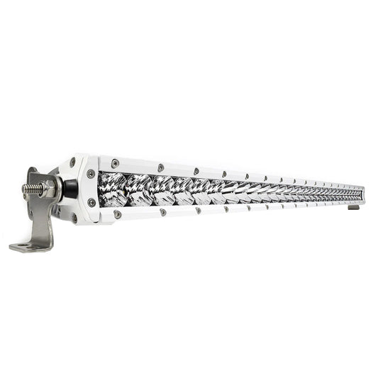 Black Oak Pro Series 30 Single Row 30 LED Light Bar  Combo Optics  White Housing 30CMS5OS