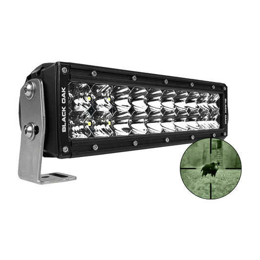 Black Oak Pro Series Double Row Combo Infrared 10 940nm Light Bar  Black 10IR940
