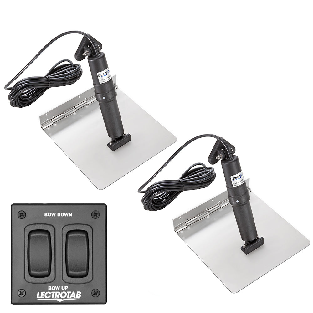 Lectrotab XKA Stainless Steel Trim Tab Kit wRocker Switch  12 x 24 XKAF12X24
