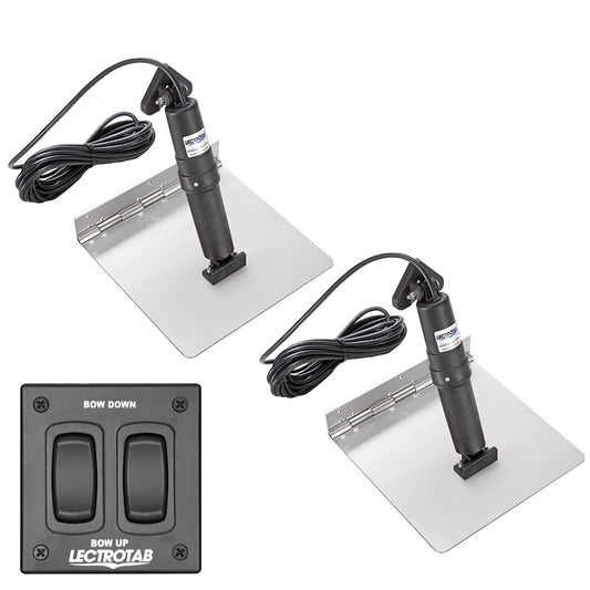 Lectrotab XKA Stainless Steel Trim Tab Kit wRocker Switch  12 x 24 XKAF12X24