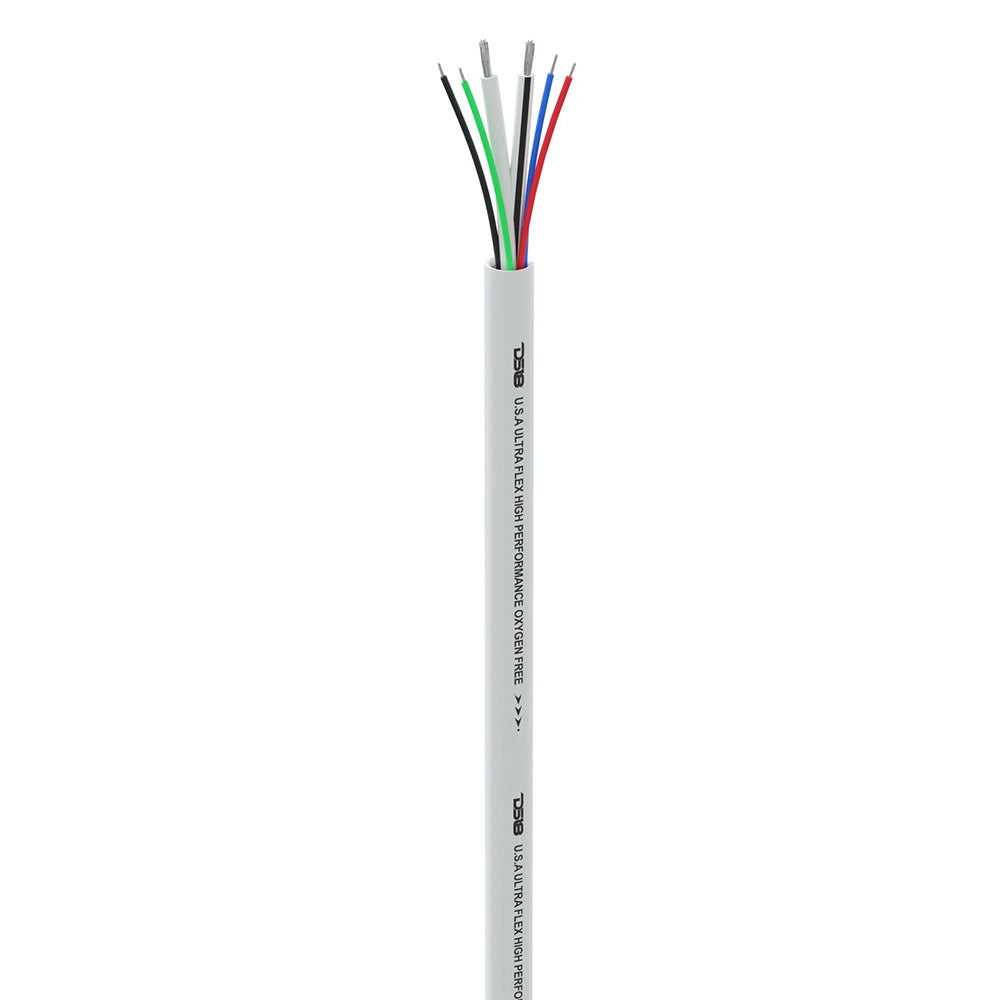 DS18 Marine Tinned OFC 18GA RGB Wire w16GA Speaker Wire  100 Spool MOFC1618GA100SWRGB