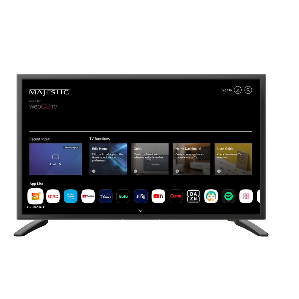 Majestic 22 12V Smart LED TV WebOS Mirror Cast  Bluetooth  North America Only MJSLT220U