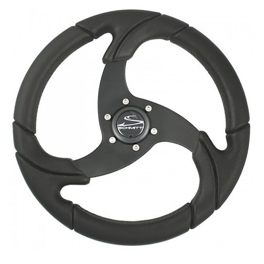 Schmitt Marine Folletto 142 Wheel  Black Polished Polyurethane  34 Tapered Shaft wBlack Center Cap PU026104R