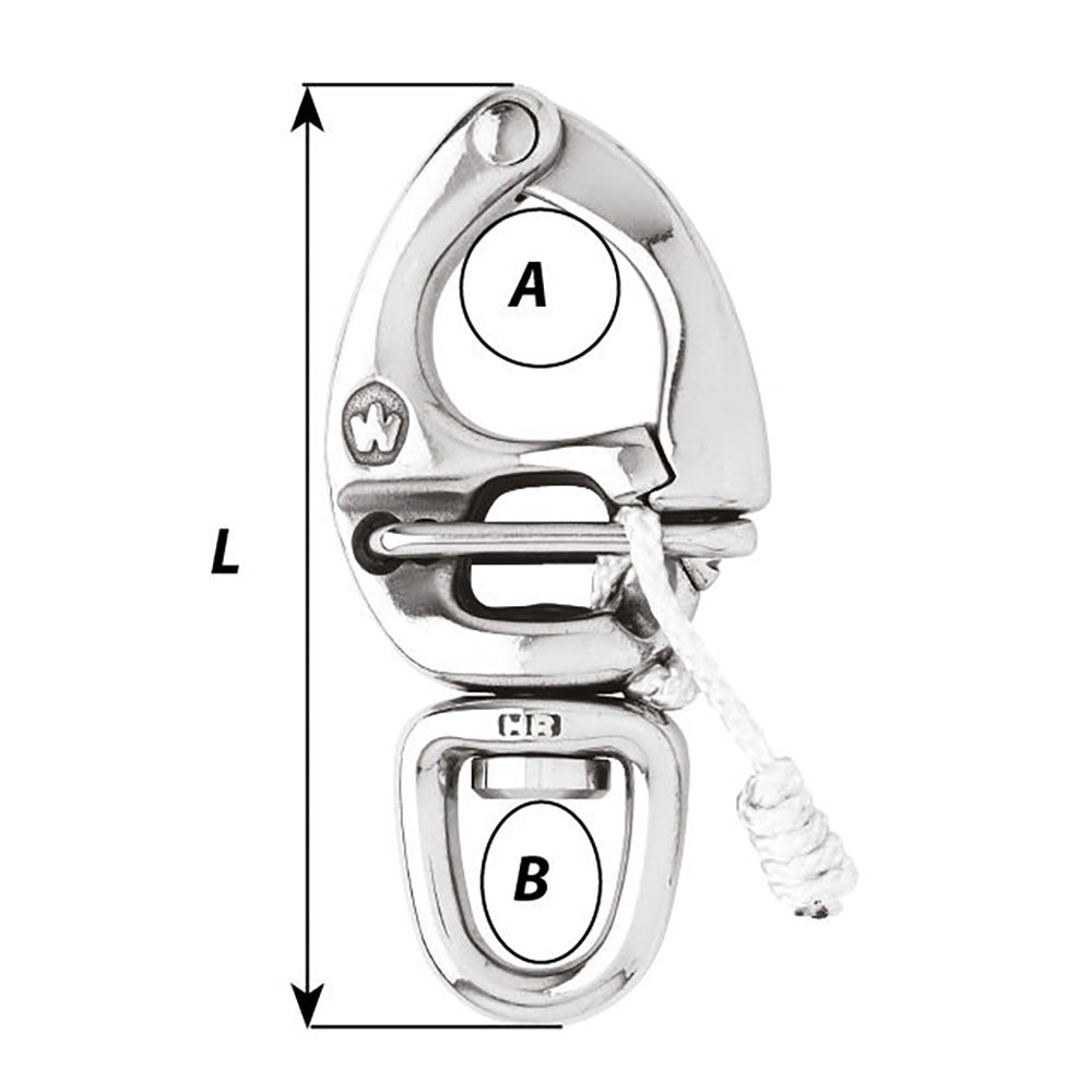 Wichard HR Quick Release Snap Shackle With Swivel Eye 150mm Length 52932 02678