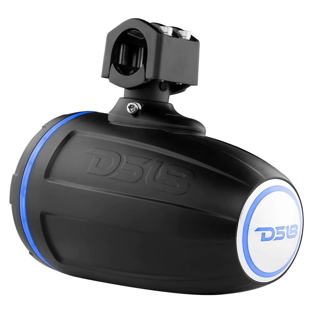 DS18 HYDRO 175 Driver Wakeboard Pod Tower Speaker wIntegrated RGB LED Lights  Black  900W NXLXDTBK