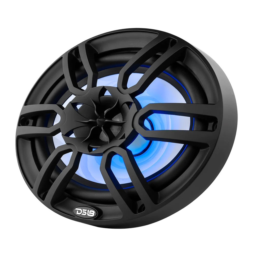 DS18 HYDRO 6 x 9 2Way Marine Speakers wIntegrated RGB LED Lights  375W  Black NXL69BK