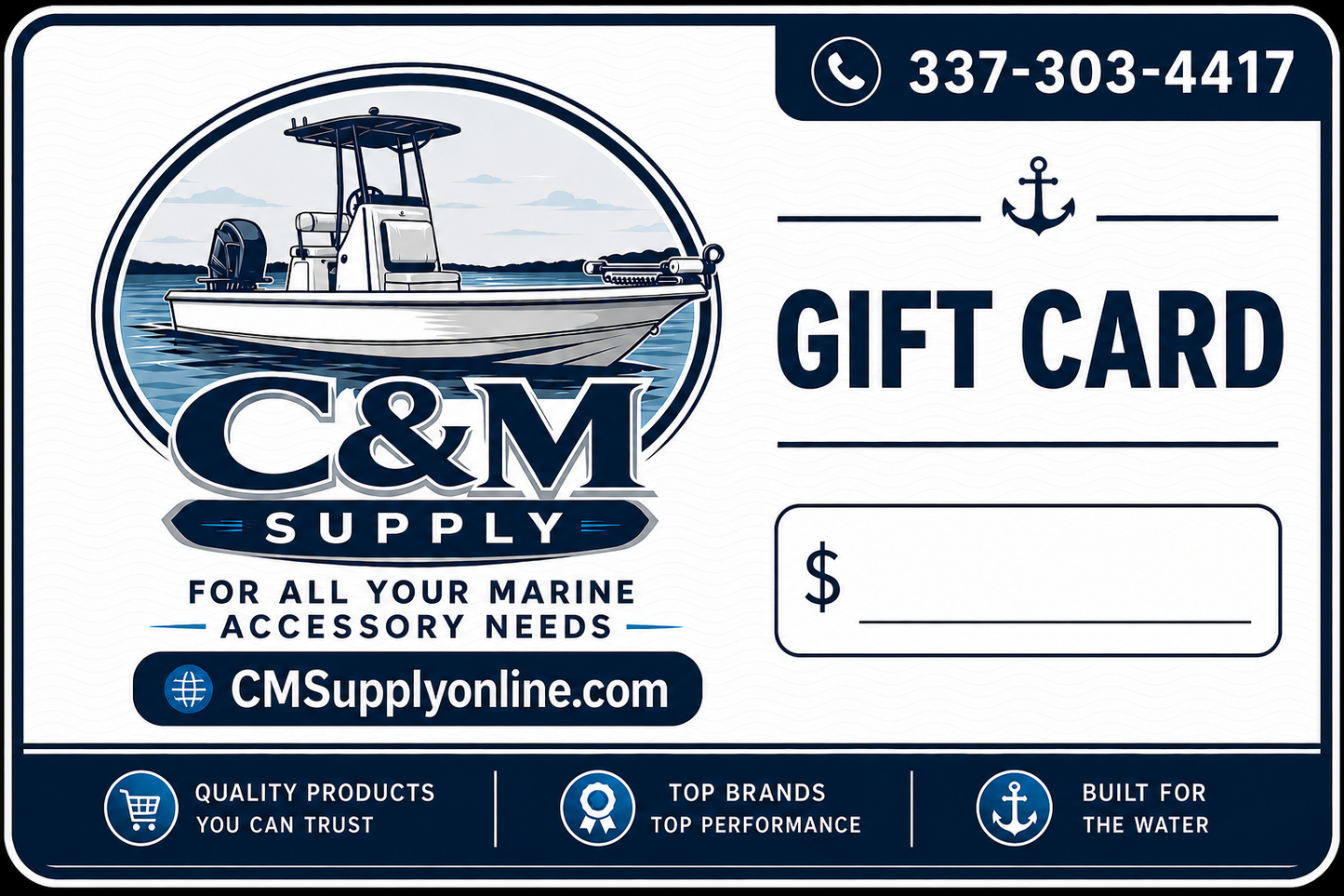 C&M Supply Gift cards